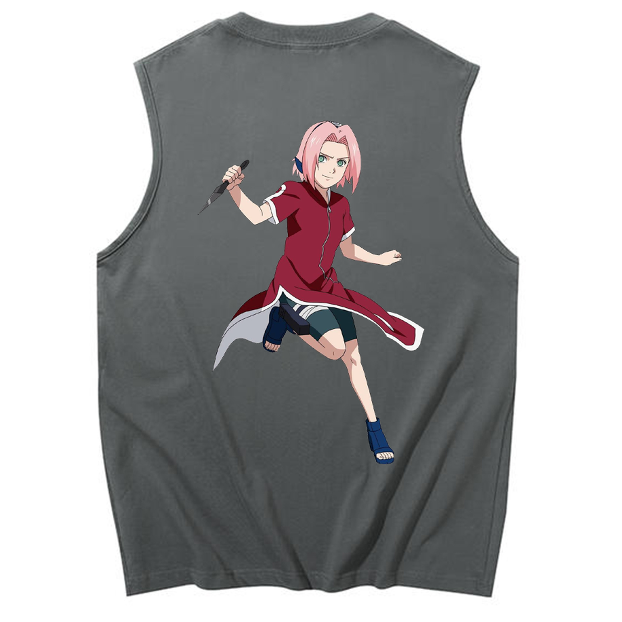 （画像用） NARUTO -ナルト- 春野サクラ Haruno Sakura コットン100％タンクトップ（背面プリント）
